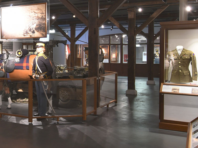 A gallery with museum exhibits inside the Reed Museum and 2d Regiment of Dragoons Heritage Center-2